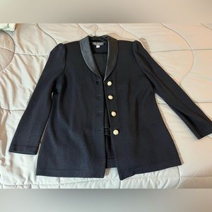 ST. JOHN Evening - 2 piece black knit suit